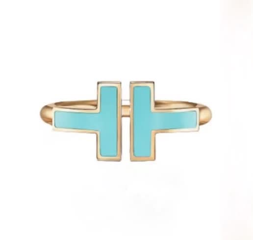 Tiffany & Co. Blue Enamel Ring
